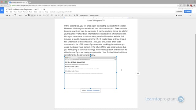 Module 07: Activity - Create a Website with Header Tags, Text & Code Comments - Video Thumbnail