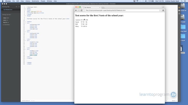 Module 22: Using the Table Tag to Display Data Clearly - Video Thumbnail