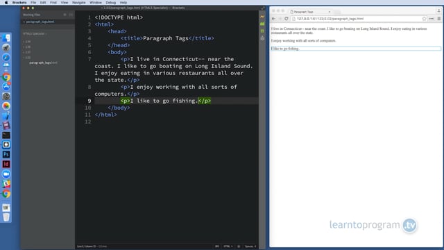 Module 08: Paragraph Tags - Video Thumbnail