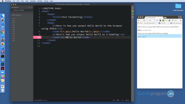 Module 15: Code Tags - Video Thumbnail