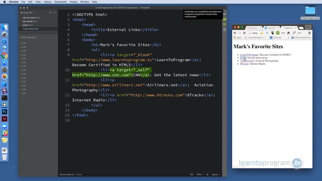 Module 20: Target Attributes - To Control Where Links Appear - Video Thumbnail