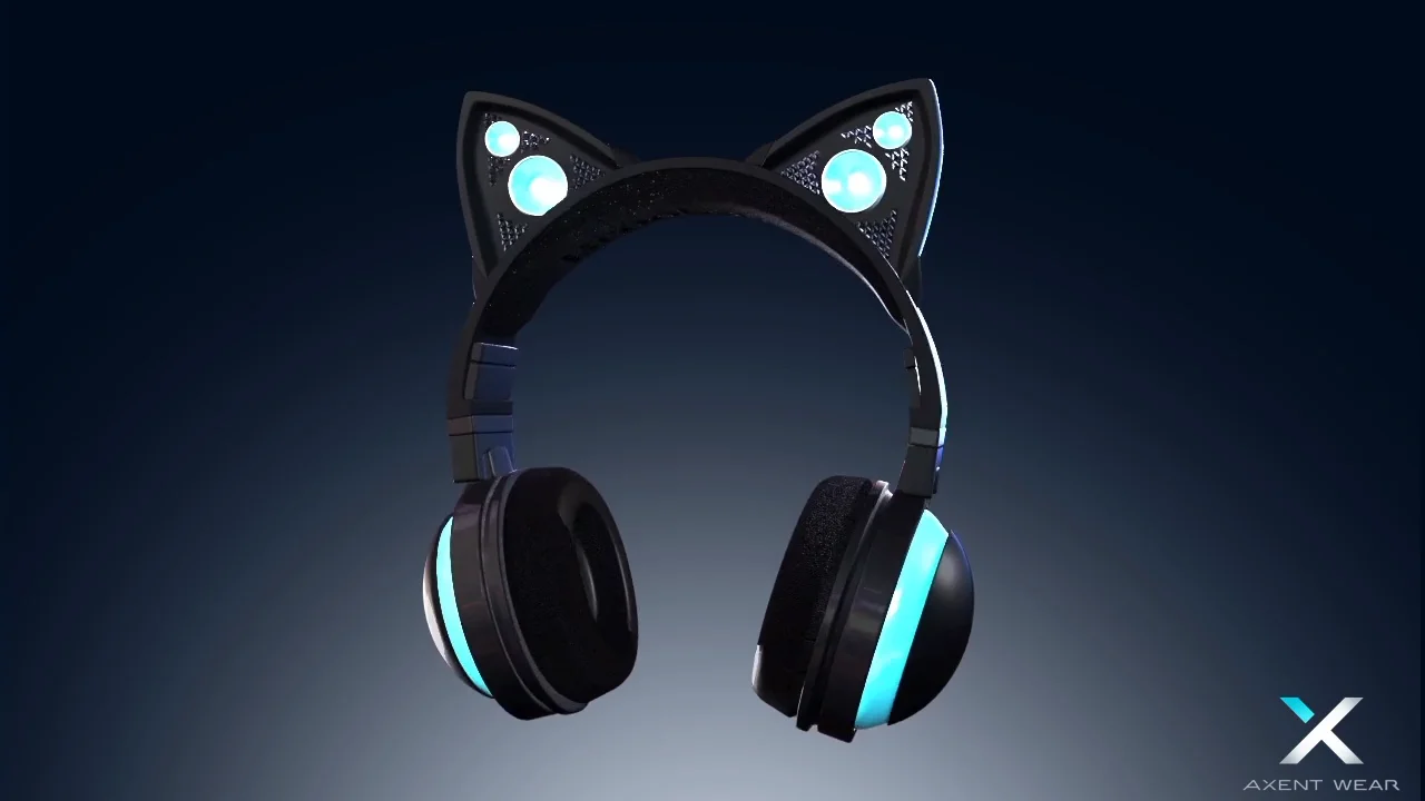 Axent Wear Cat Ear Headphones 3D Model