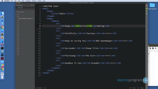 Module 30: How to Create a Basic Table - Video Thumbnail