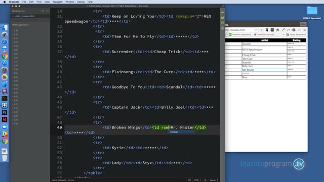 Module 34: Tables for Complex Data - Video Thumbnail