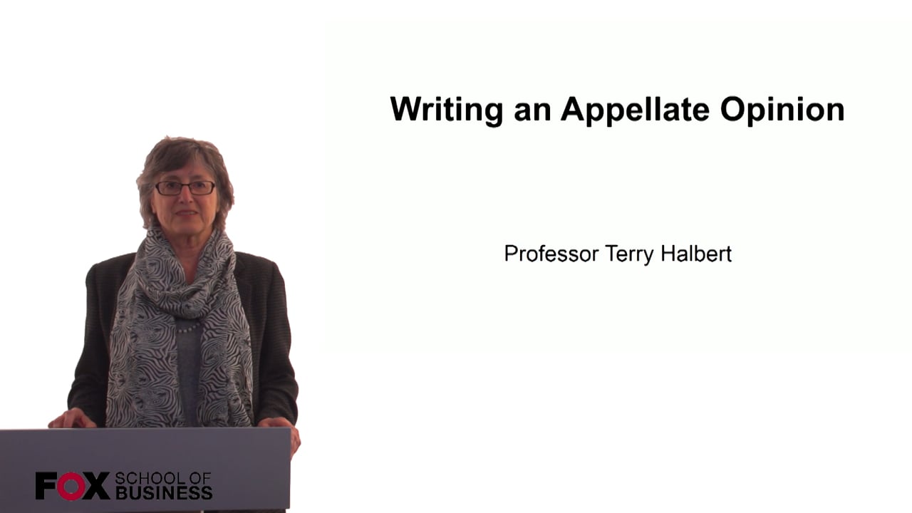 Writing an Appellate Opinion