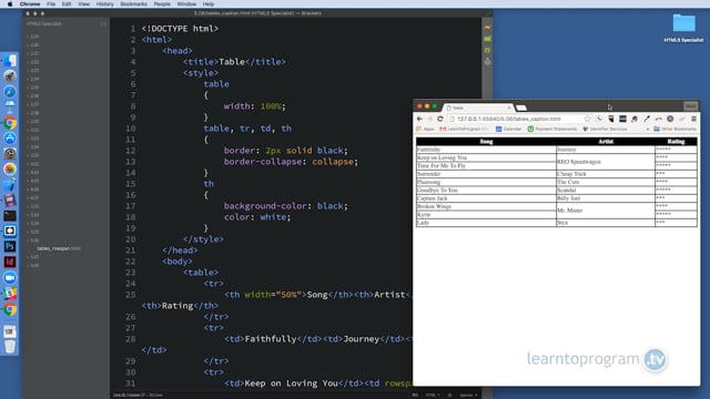 Module 36: Adding a Table Caption - To Provide Additional Information for the User - Video Thumbnail