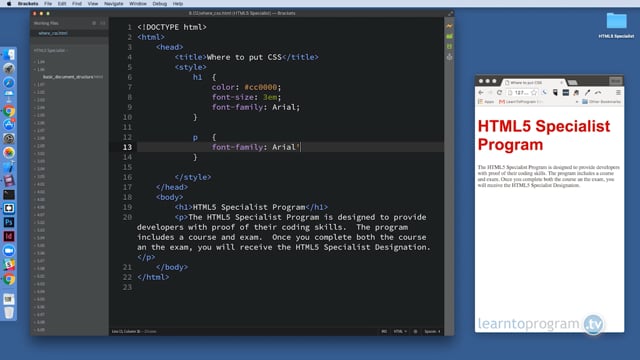 Module 56: How to Insert CSS Style Sheets - Video Thumbnail