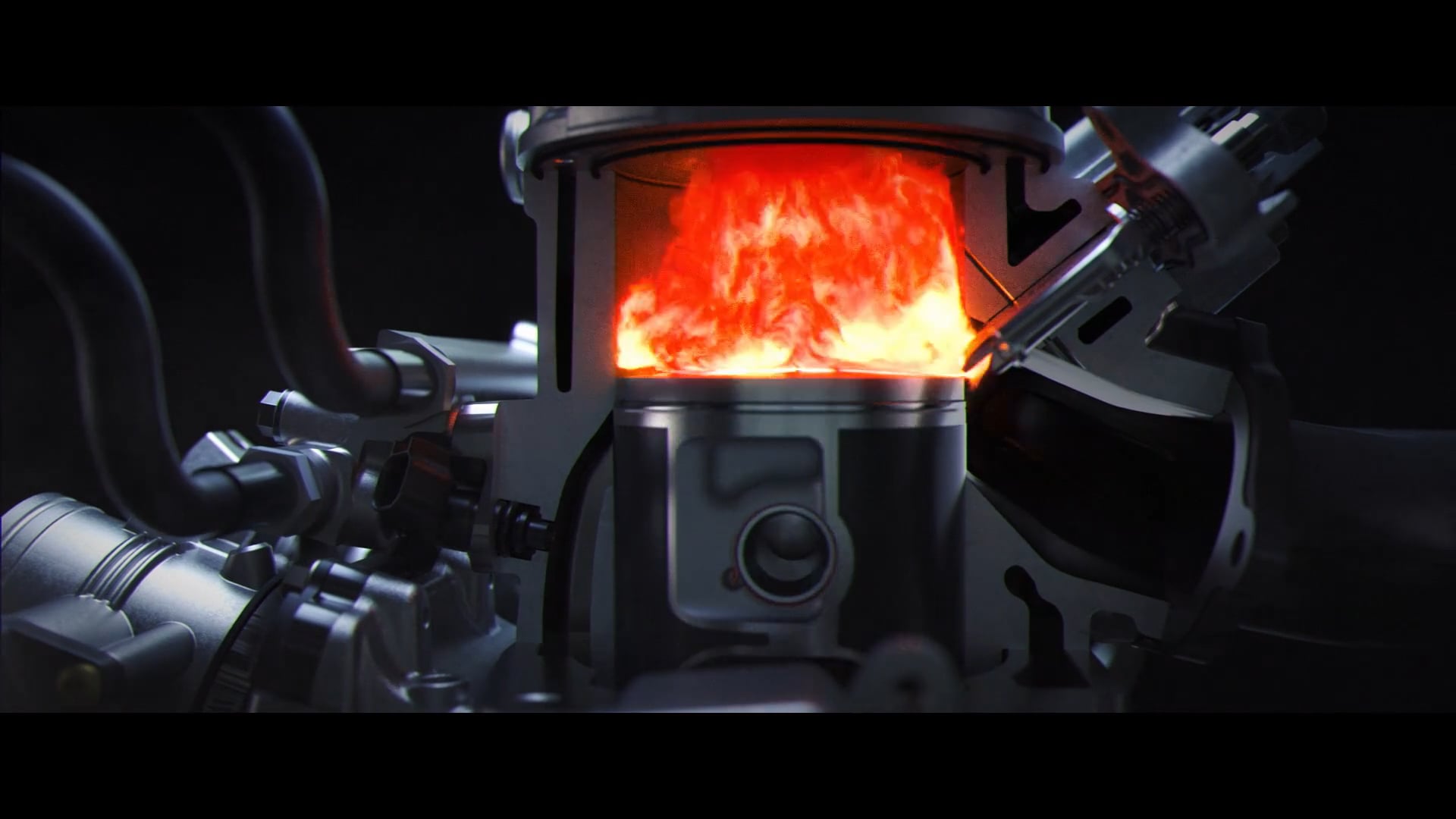 Polaris Snowmobiles 850 Patriot Engine Animation
