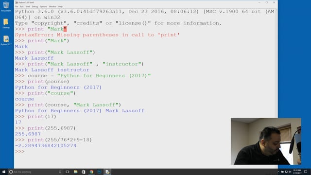 Module 06: The Print () Function - Video Thumbnail