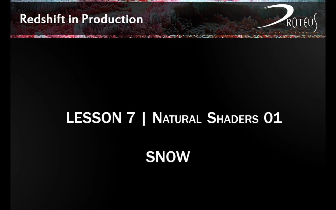 Watch Redshift in Production - Lesson 7 ENG Natural shaders