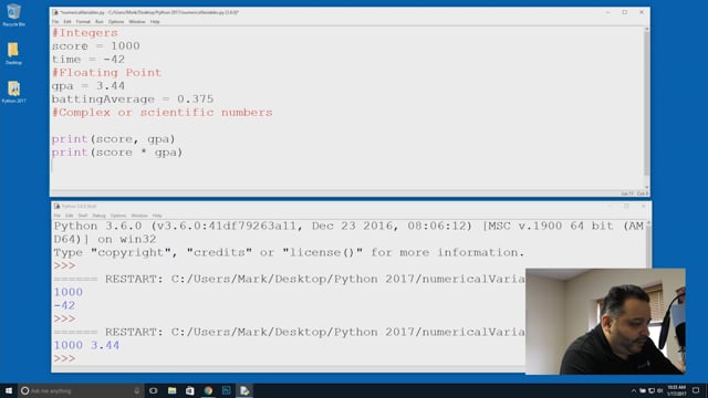 Module 10: Number Variables - Int, Float & Complex - Video Thumbnail