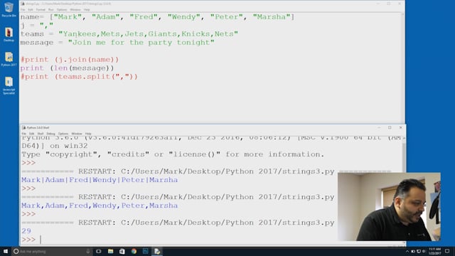 Module 36: A Look at Strings for - join(), len() and split() - Video Thumbnail
