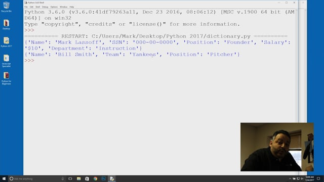 Module 41: Declaring a Dictionary - Video Thumbnail