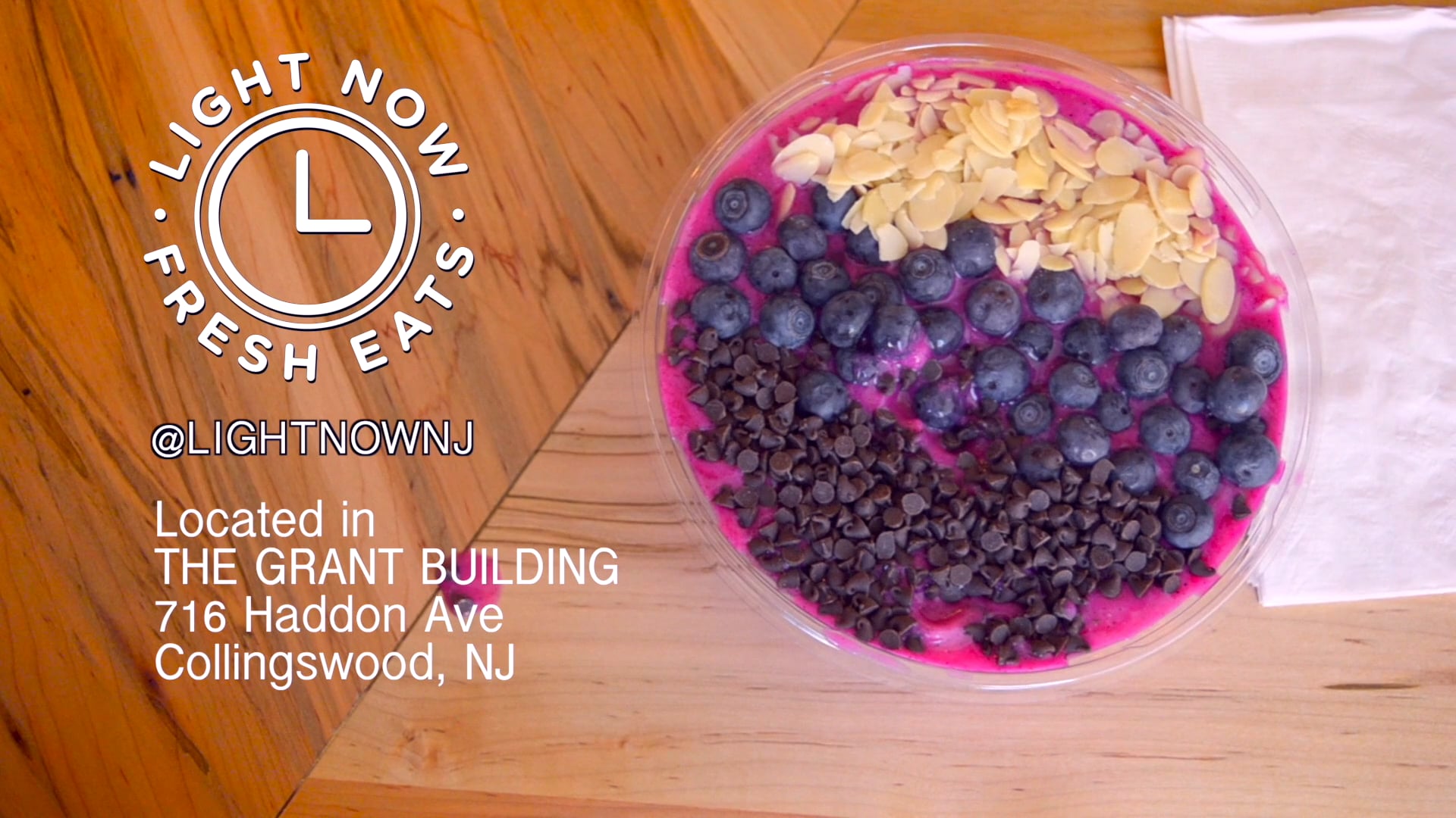 Light Now Cafe Promo Smoothie Bowl