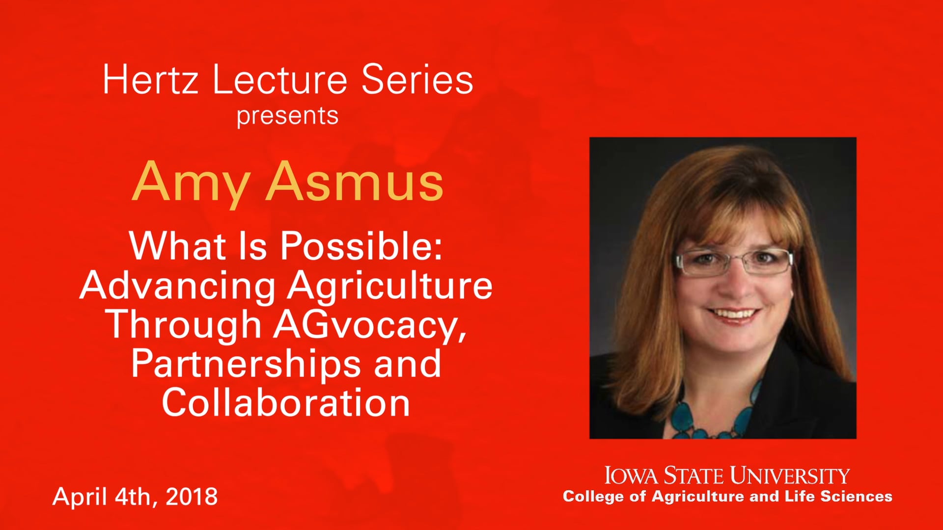 Hertz Lecture Series - Amy Asmus