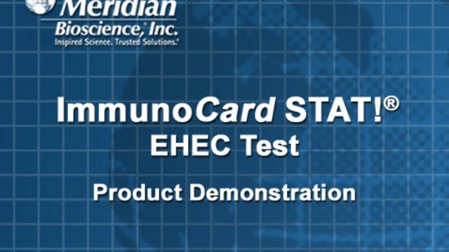 ImmunoCard STAT!® EHEC Test - Product Demonstration