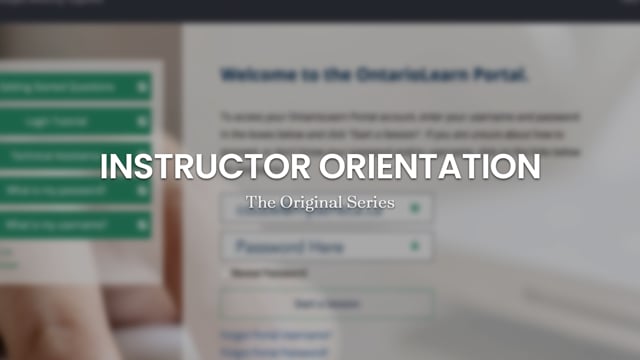 OntarioLearn - Instructor Orientation