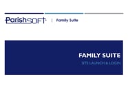 ParishSOFT Ministry Scheduler ParishSOFT Family Suite Site Launch 