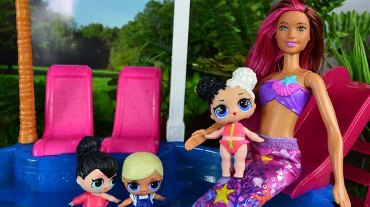 Barbie Mermaid Gives LOL Surprise Dolls Swimming Lessons on Vimeo