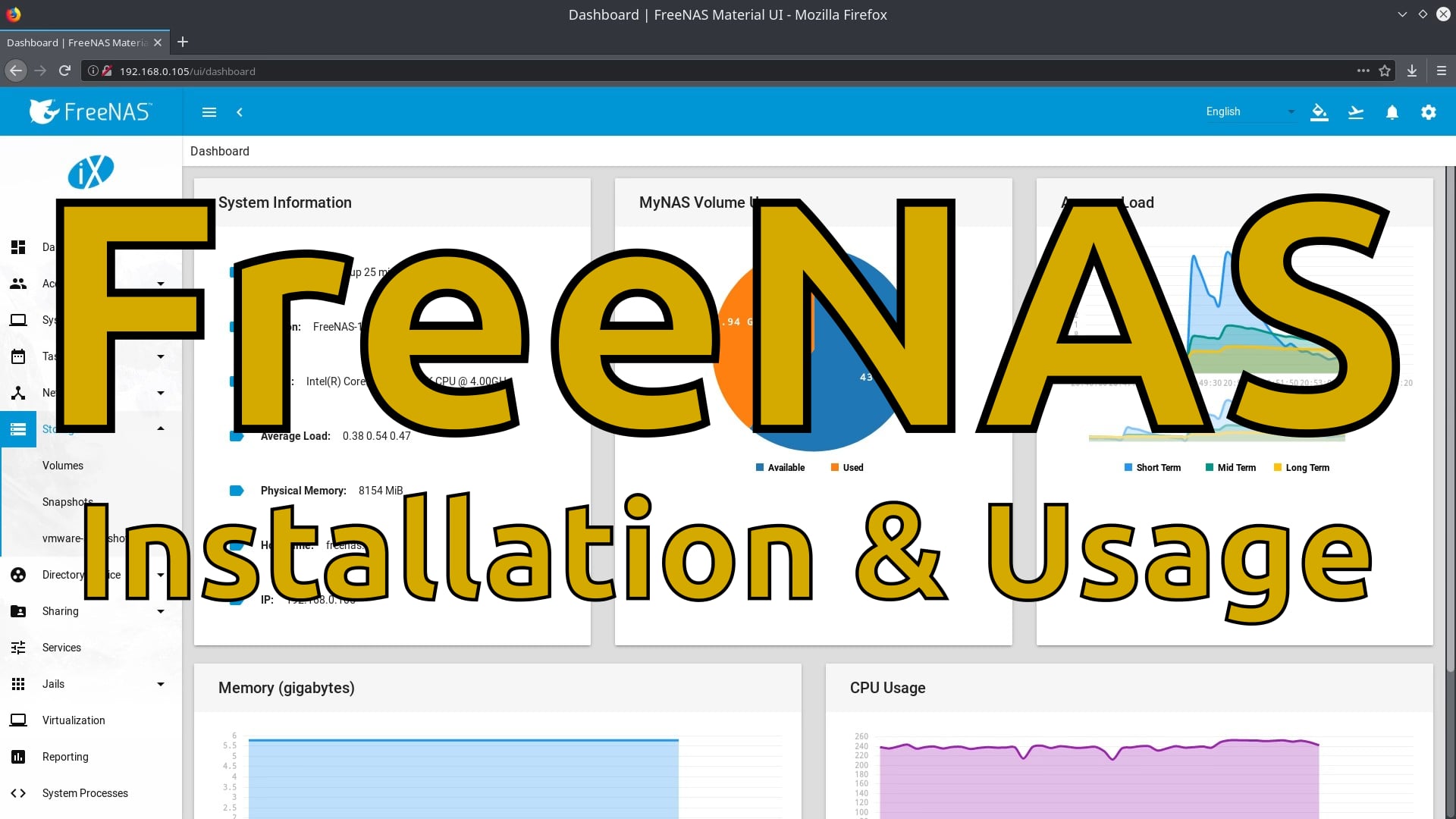 FreeNAS Installation & Usage