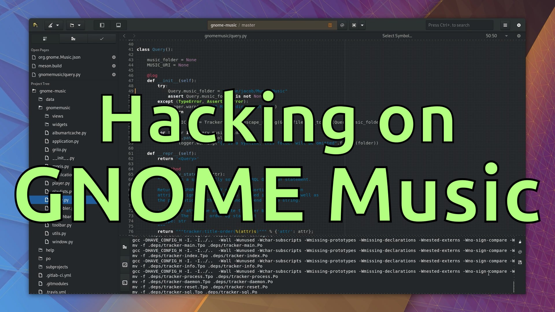 Hacking on GNOME Music