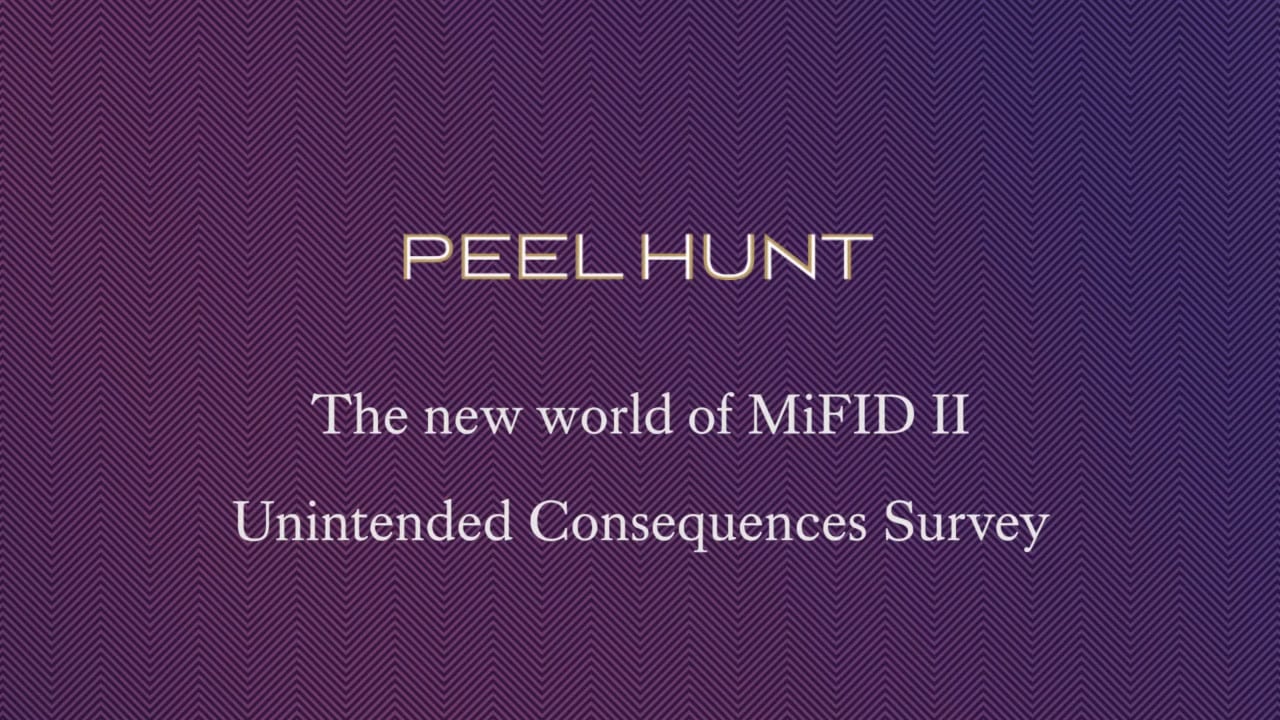 PEEL HUNT The new world of MiFID II on Vimeo