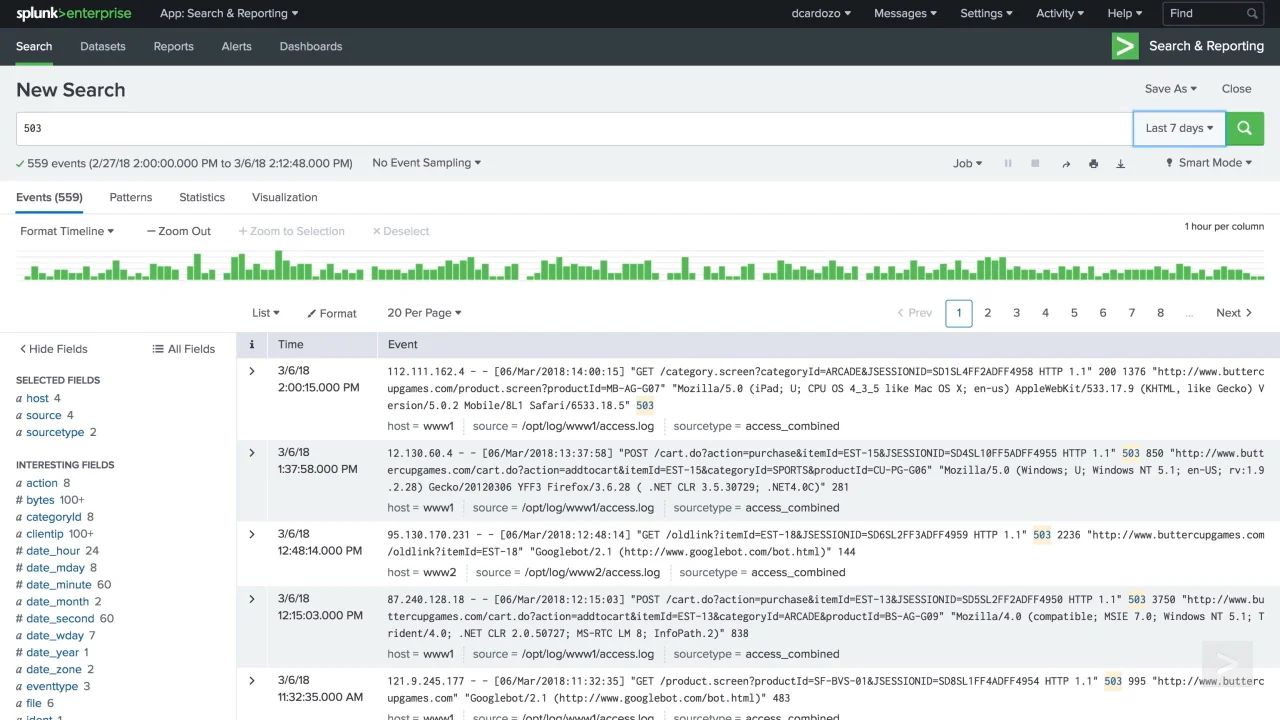 Splunk Enterprise - Basic Search