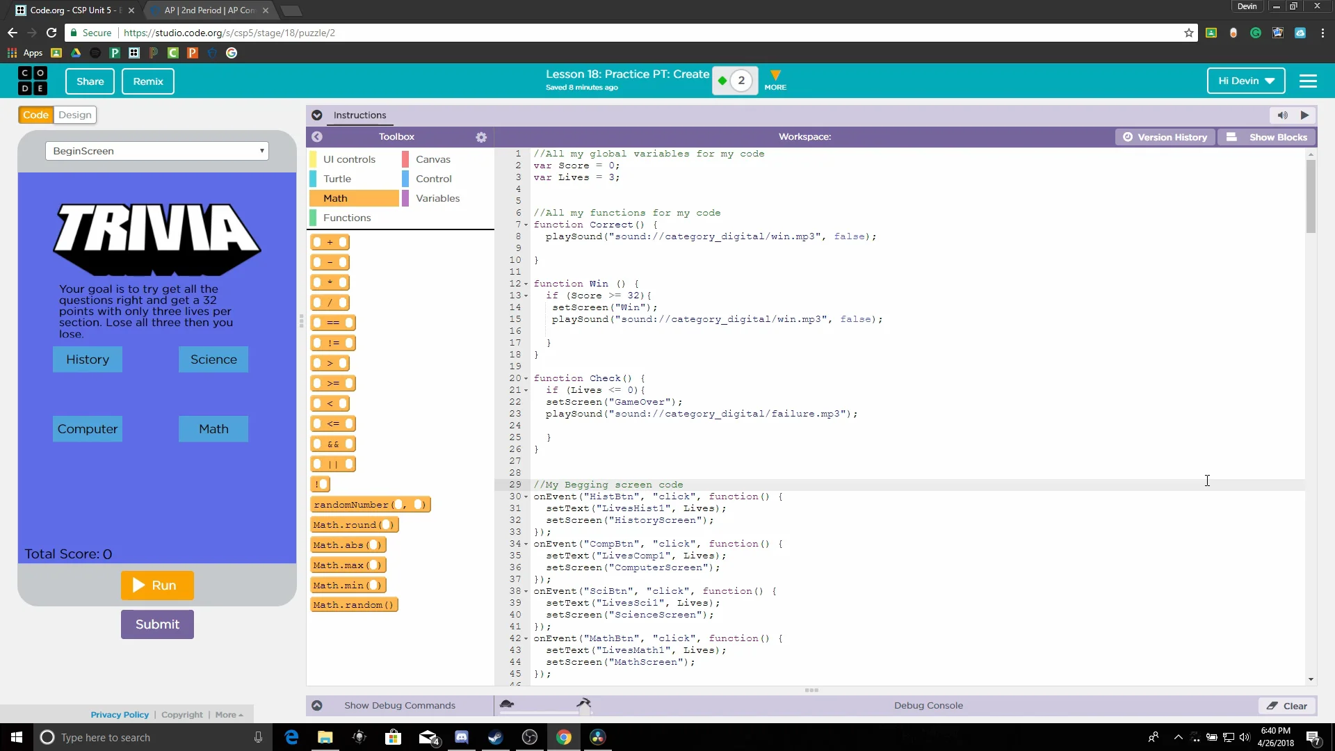 AP Computer Science Principles: Create Performance Task on Vimeo