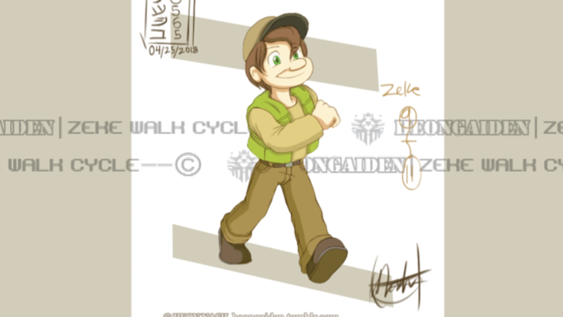 Cartoon Walk Cycle | Zeke