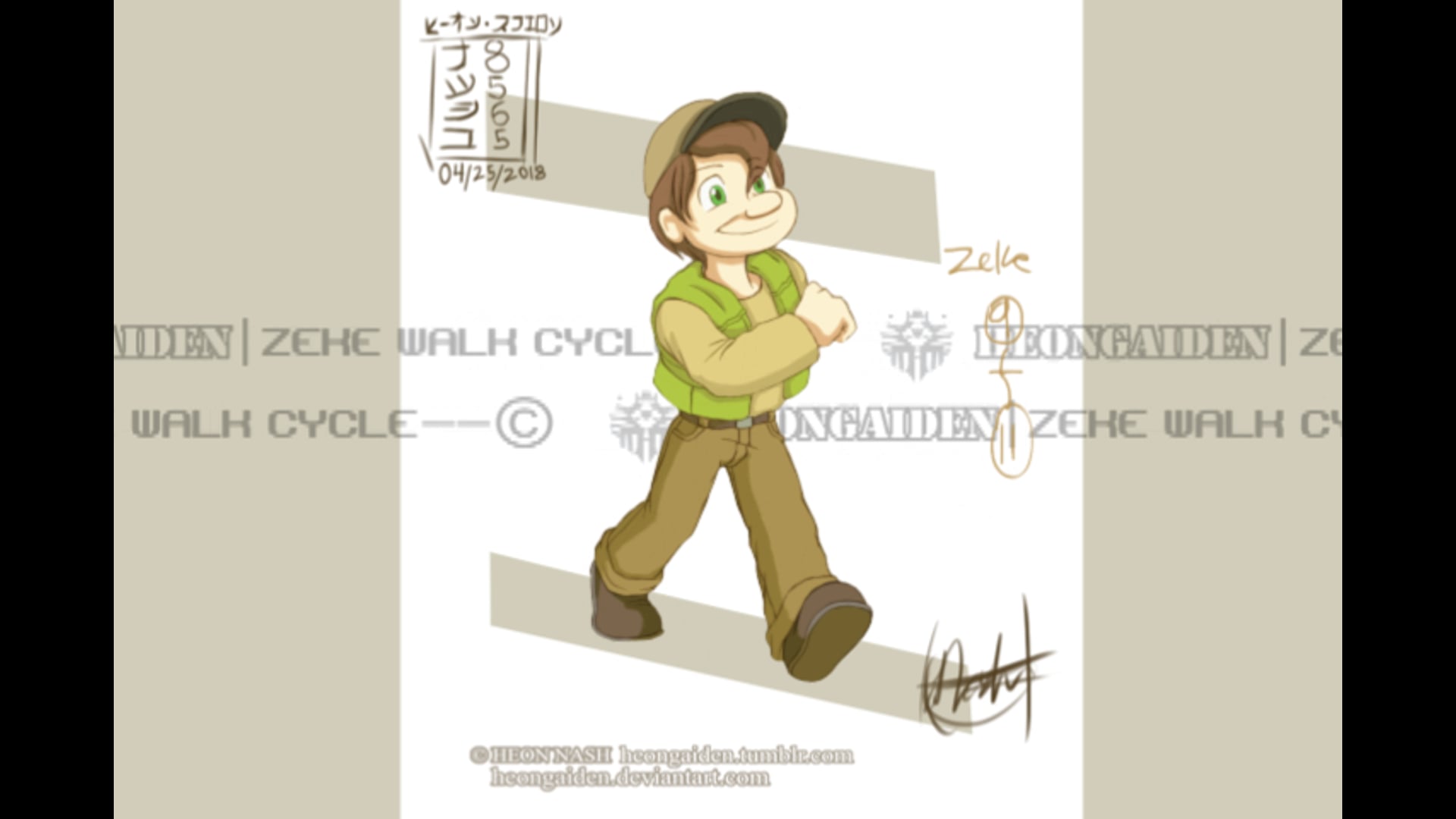 Cartoon Walk Cycle | Zeke