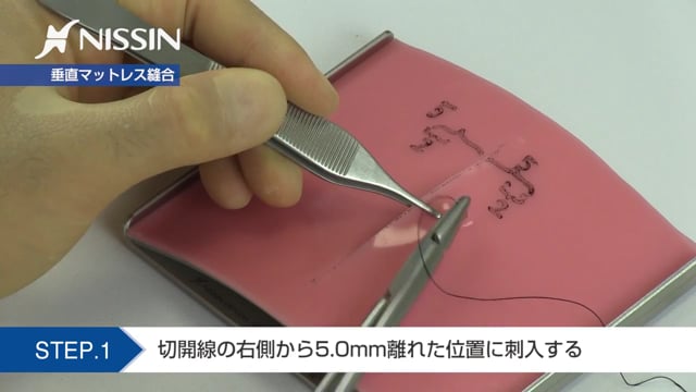 第1章 縫合の基本：様々な縫合方法（垂直マットレス縫合）