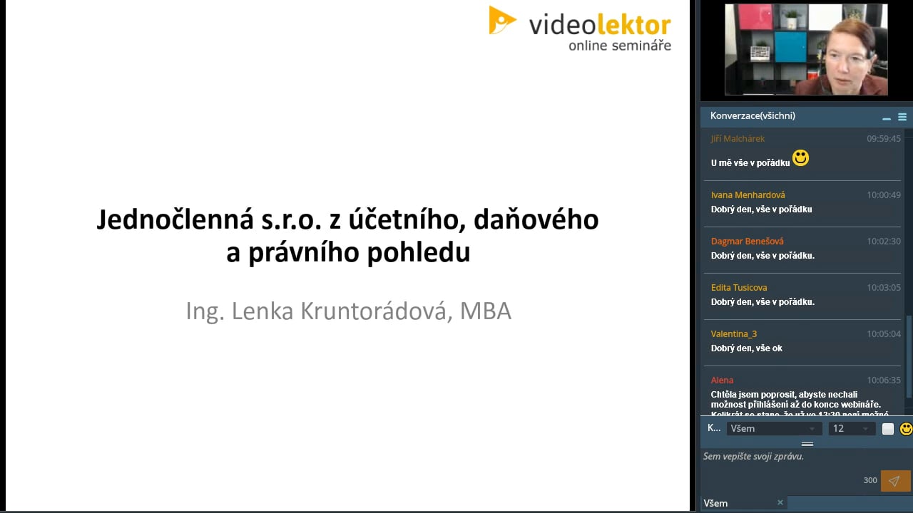 Jednočlenná s.r.o. z účetního, daňového a právního pohledu