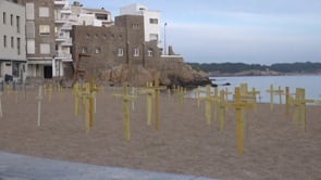 1500 creus grogues a les platges