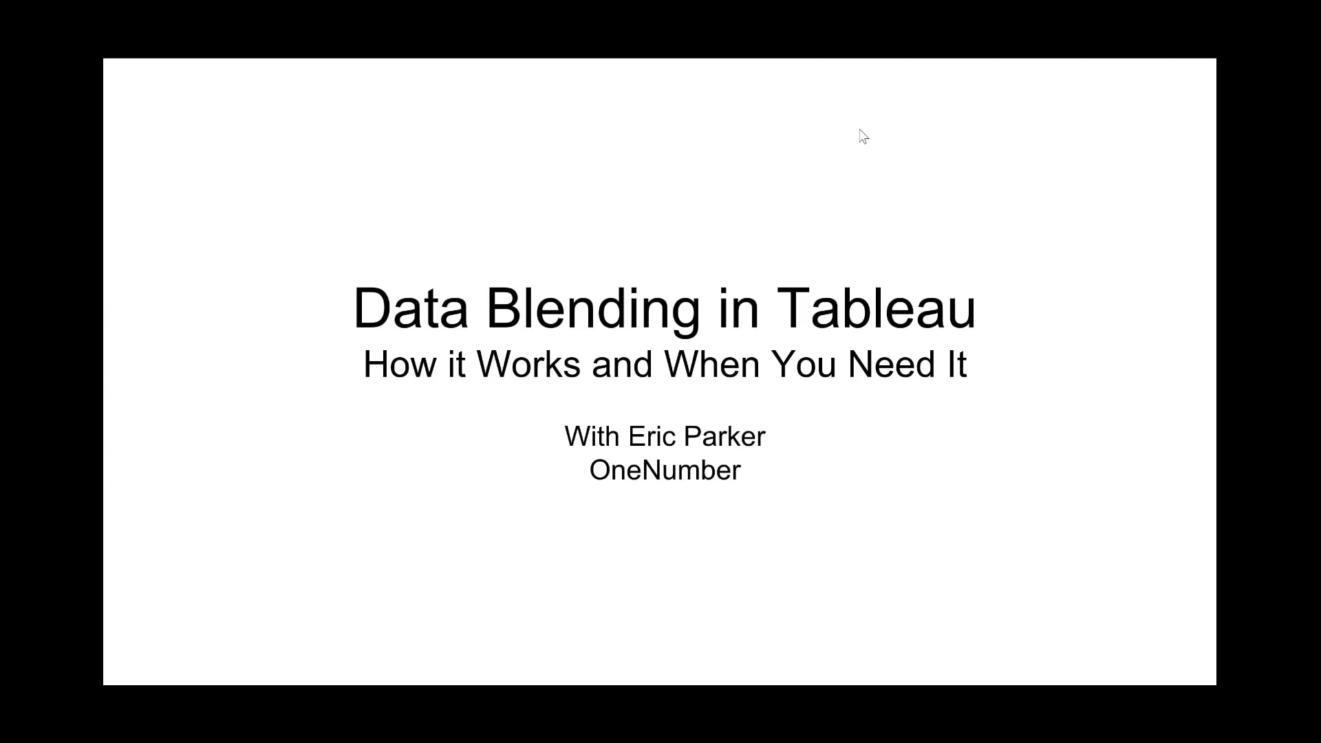 Data Blending in Tableau How it Works and When You Need it on Vimeo