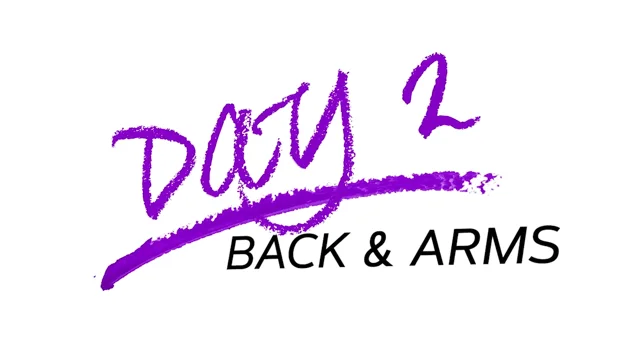 Back and arms discount day