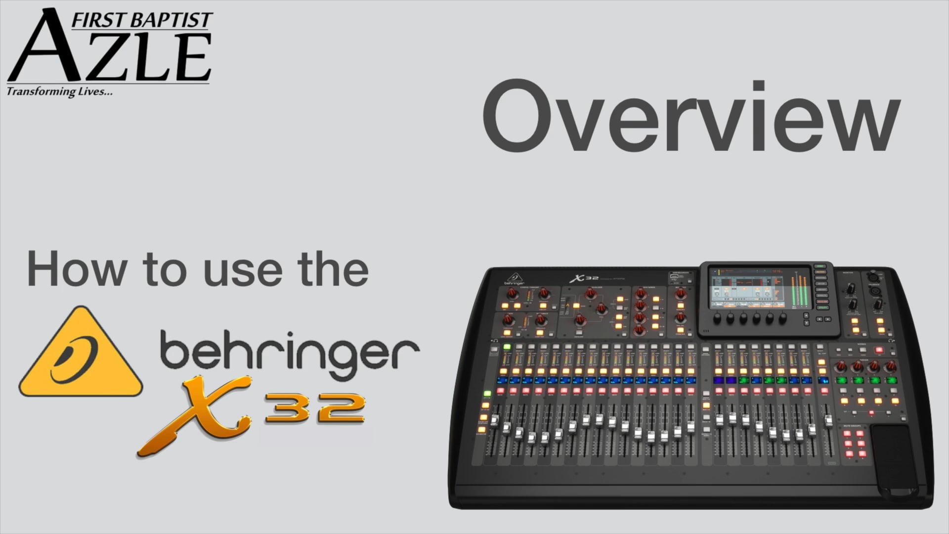 How to Use the x32 Soundboard Overview on Vimeo