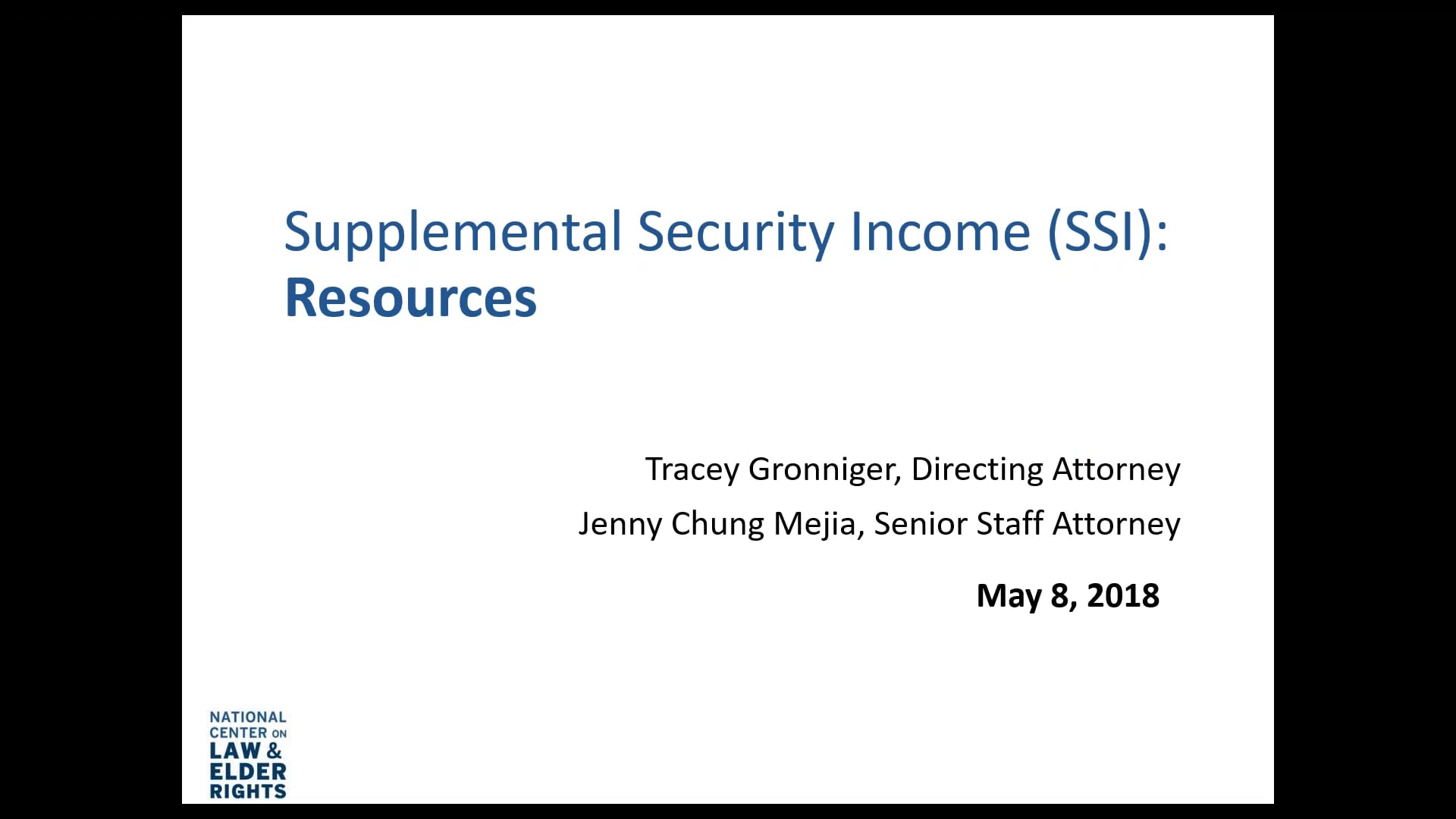 Legal Basics: Supplemental Security Income (SSI) Resources On Vimeo