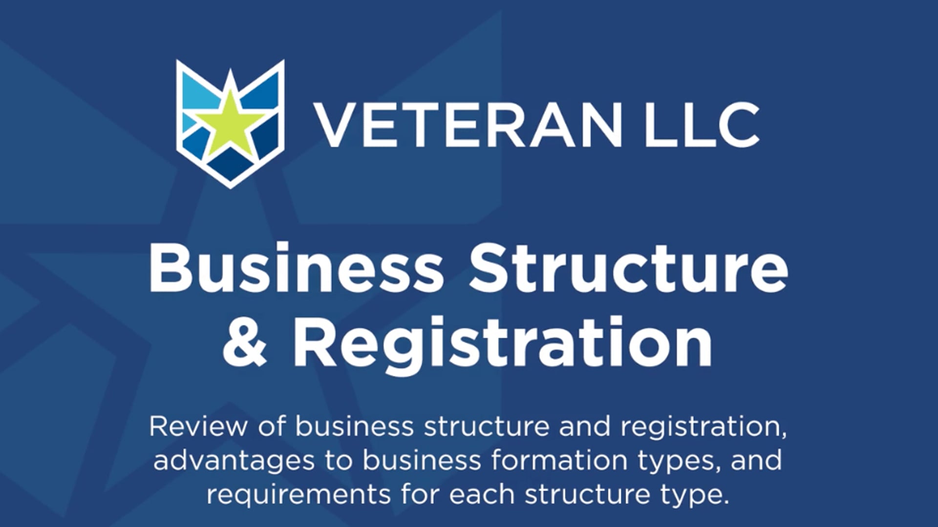 Veteran LLC - Business Structure & Registration