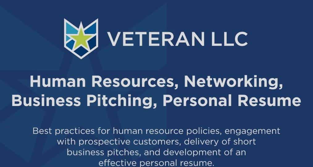 Veteran LLC - Human Resources, Networking, Business Pitching, Personal Resume