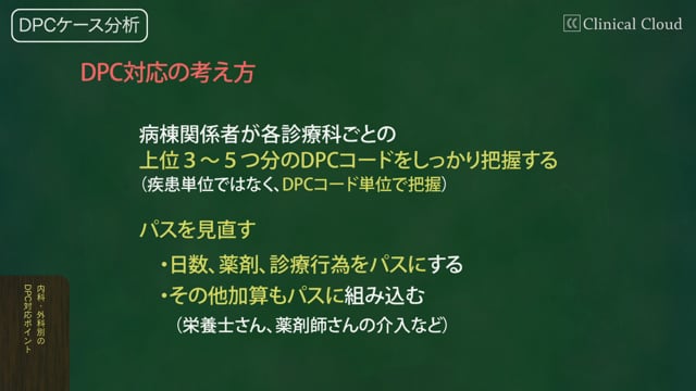 [2-1] DPC ケース分析 その2：外科・内科別のDPC対応のポイント