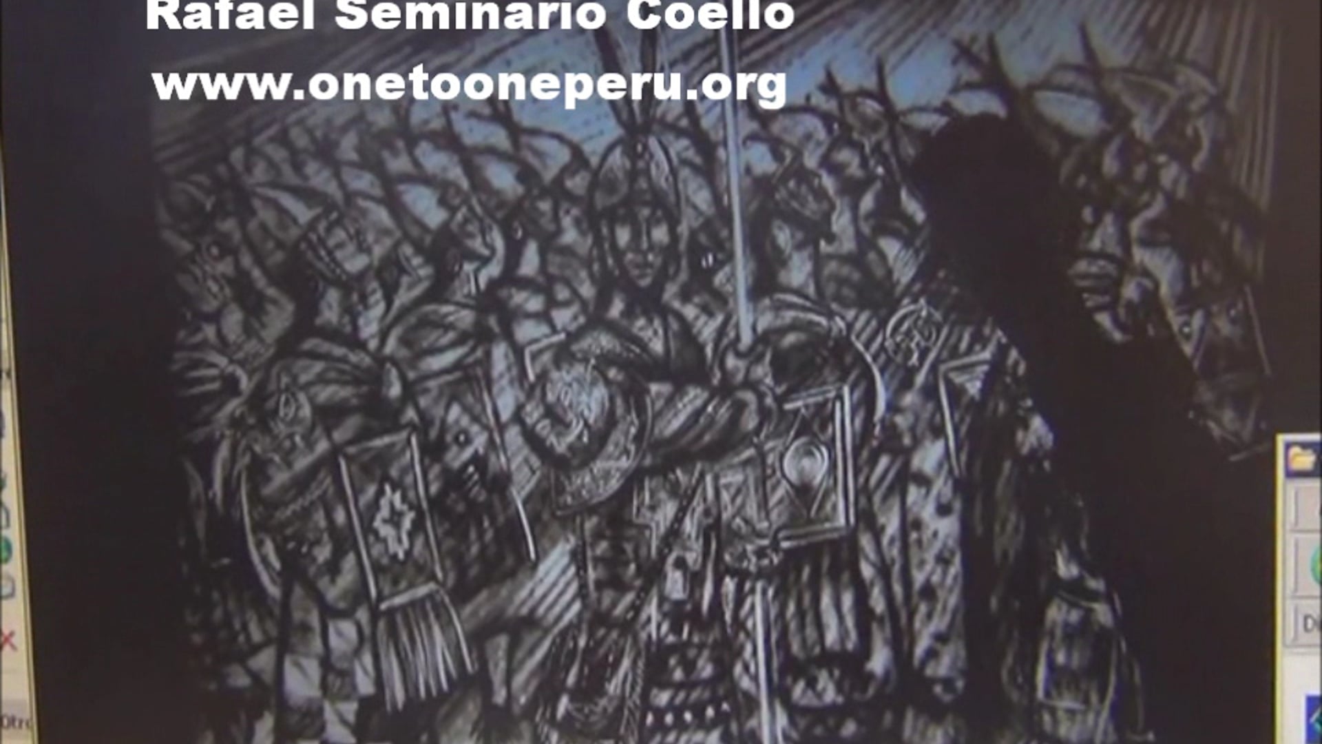 Rafael Seminario coello, sand artist, dibujos en gran formato