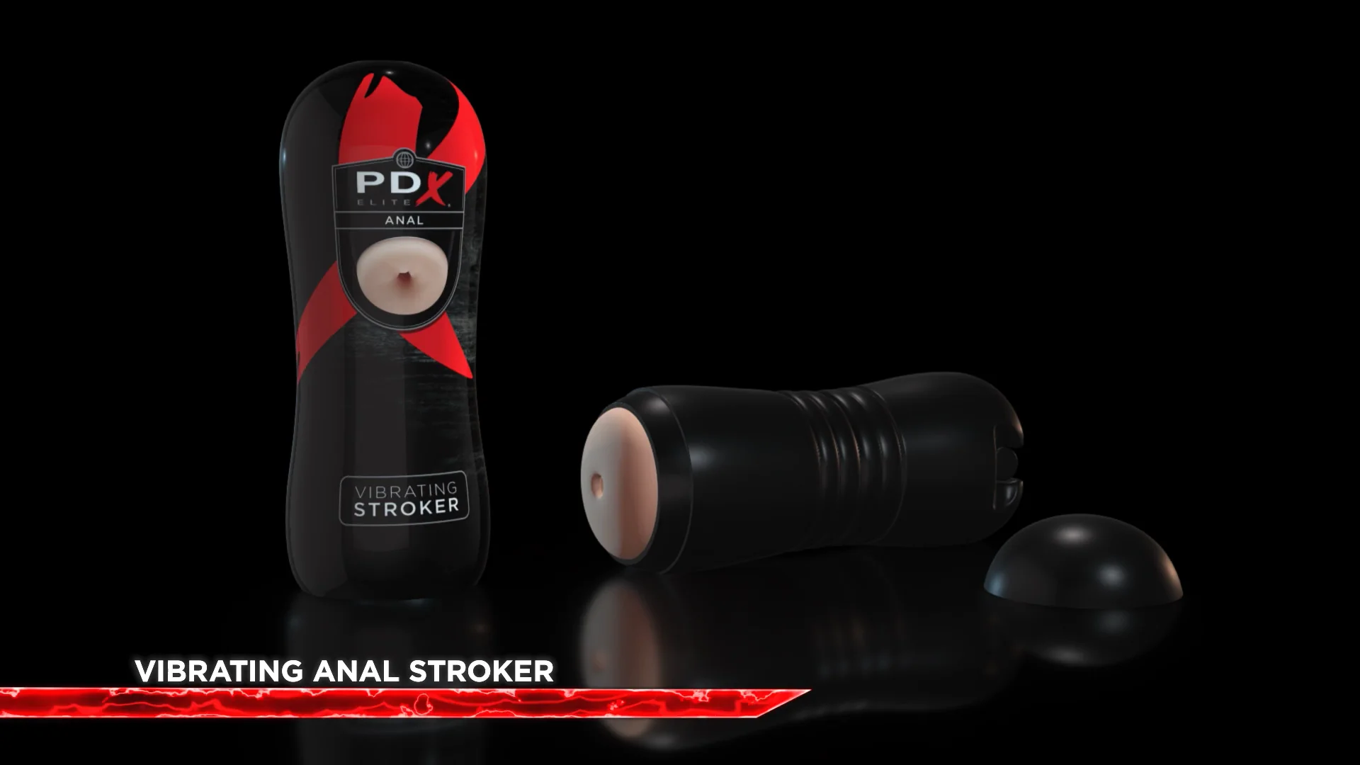 PDX Elite Vibrating Anal Stroker RD522