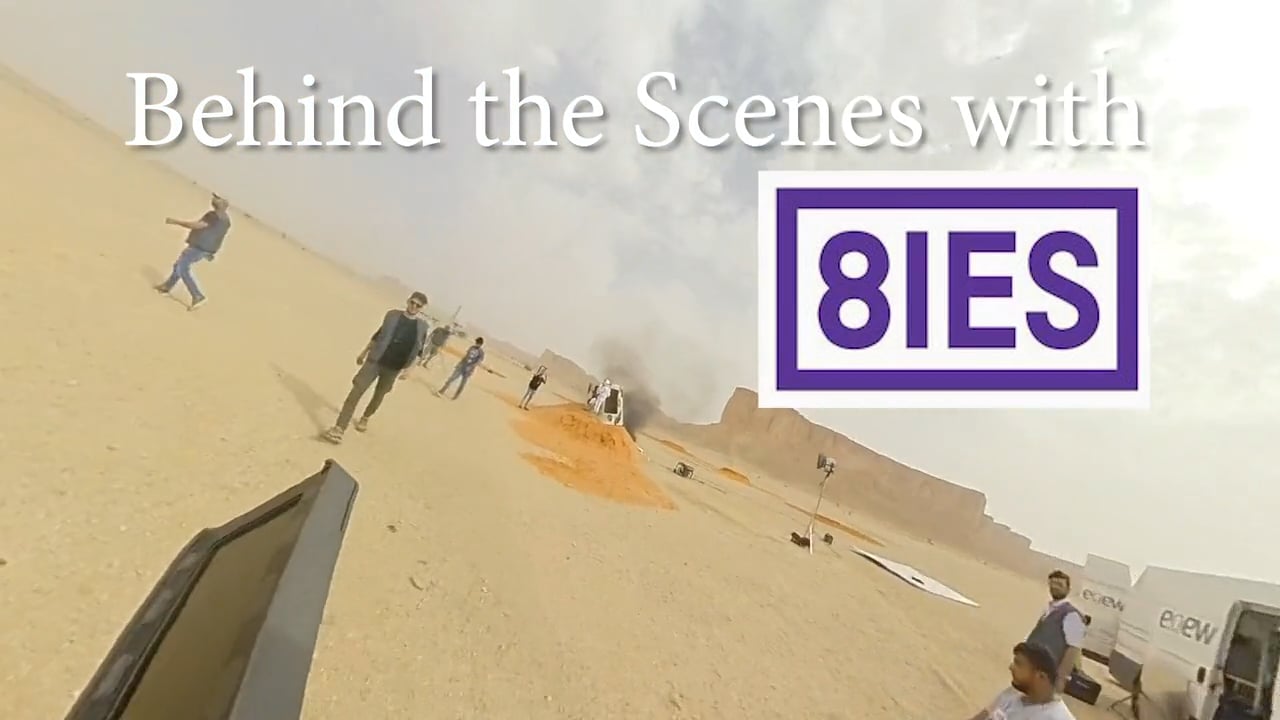 CGTN -OUTSIDE RIYADH, SAUDI ARABIA - On set with 8ies Studios