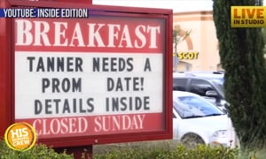 Teen Uses Chick-fil-a Sign to Score Prom Date
