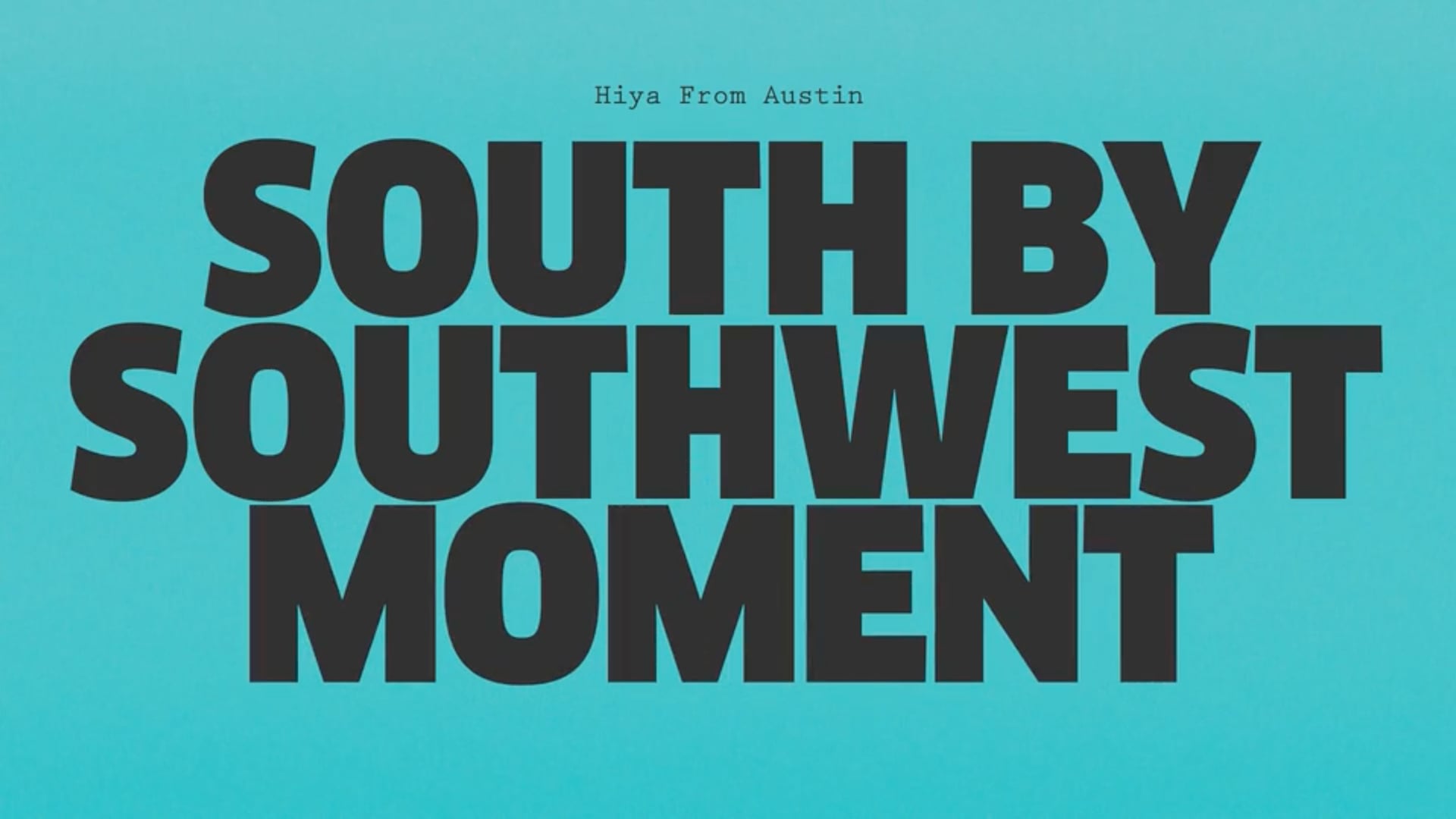 IFC/Subway - SXSW Filmmaker Moment Promo