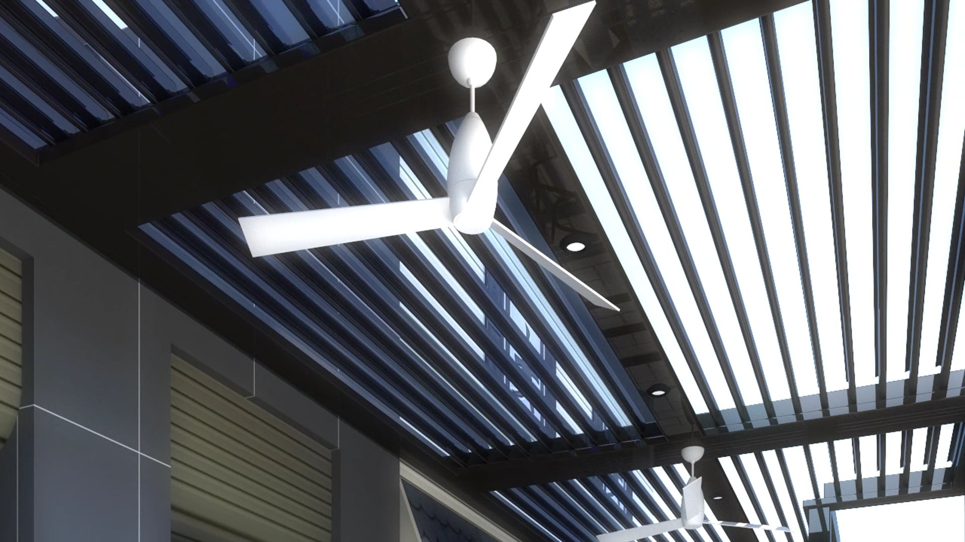 Roof Shutter Pergola Animation