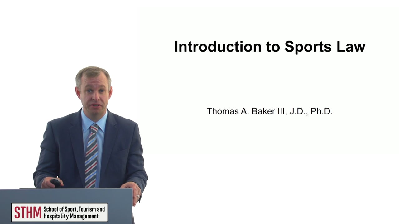 60668Introduction to Sports Law