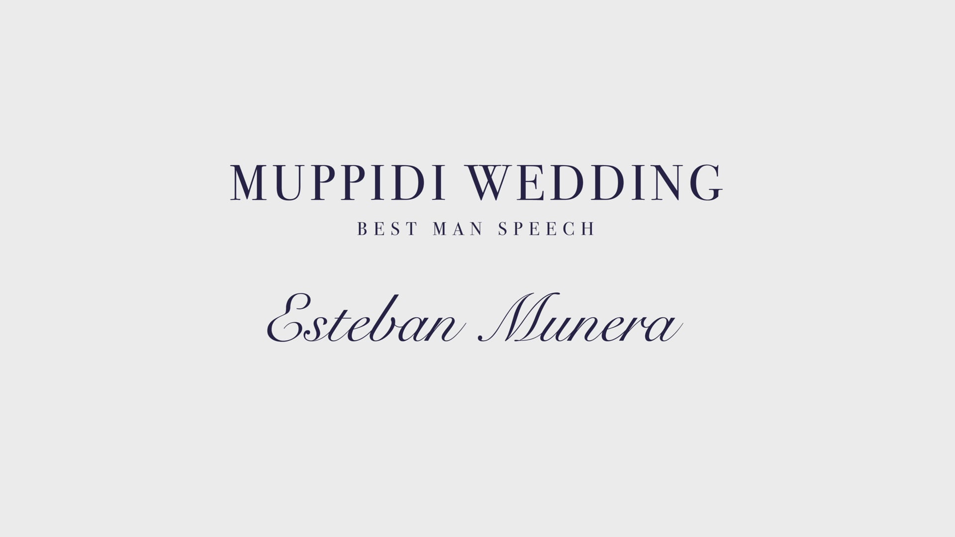 Muppidi-Kitzmiller - Best Man Toast