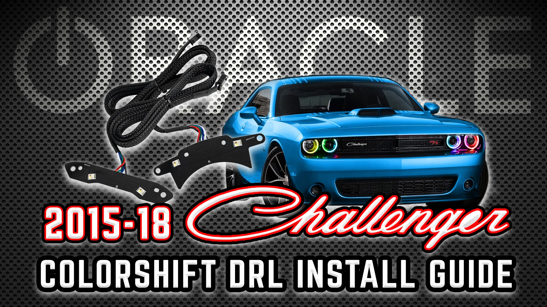 2015-2018 Dodge Challenger RGB+W DRL Replacement Kit - ORACLE Lighting, image size:1920x1080