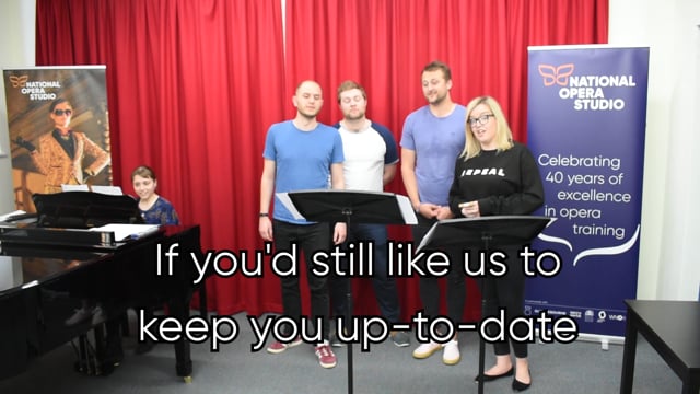 A special GDPR message from the Young Artists of the National Opera Studio